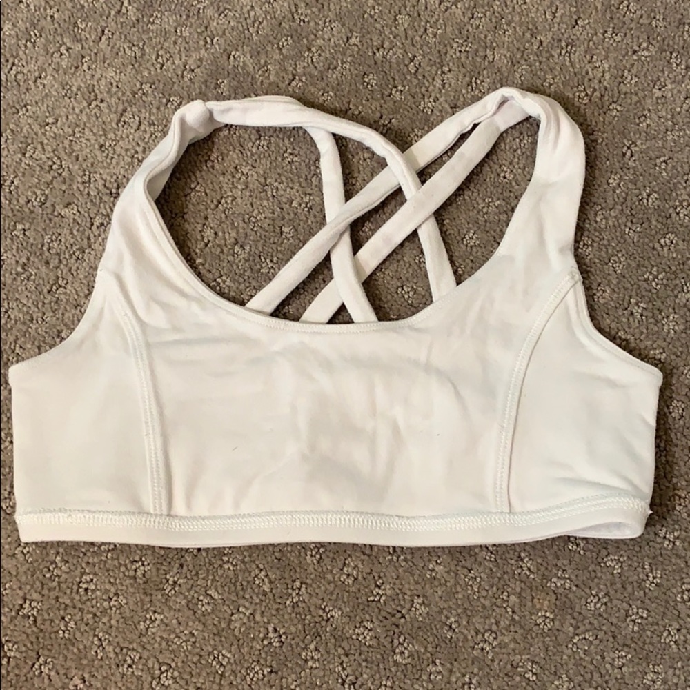 Ivivva all white sports bra